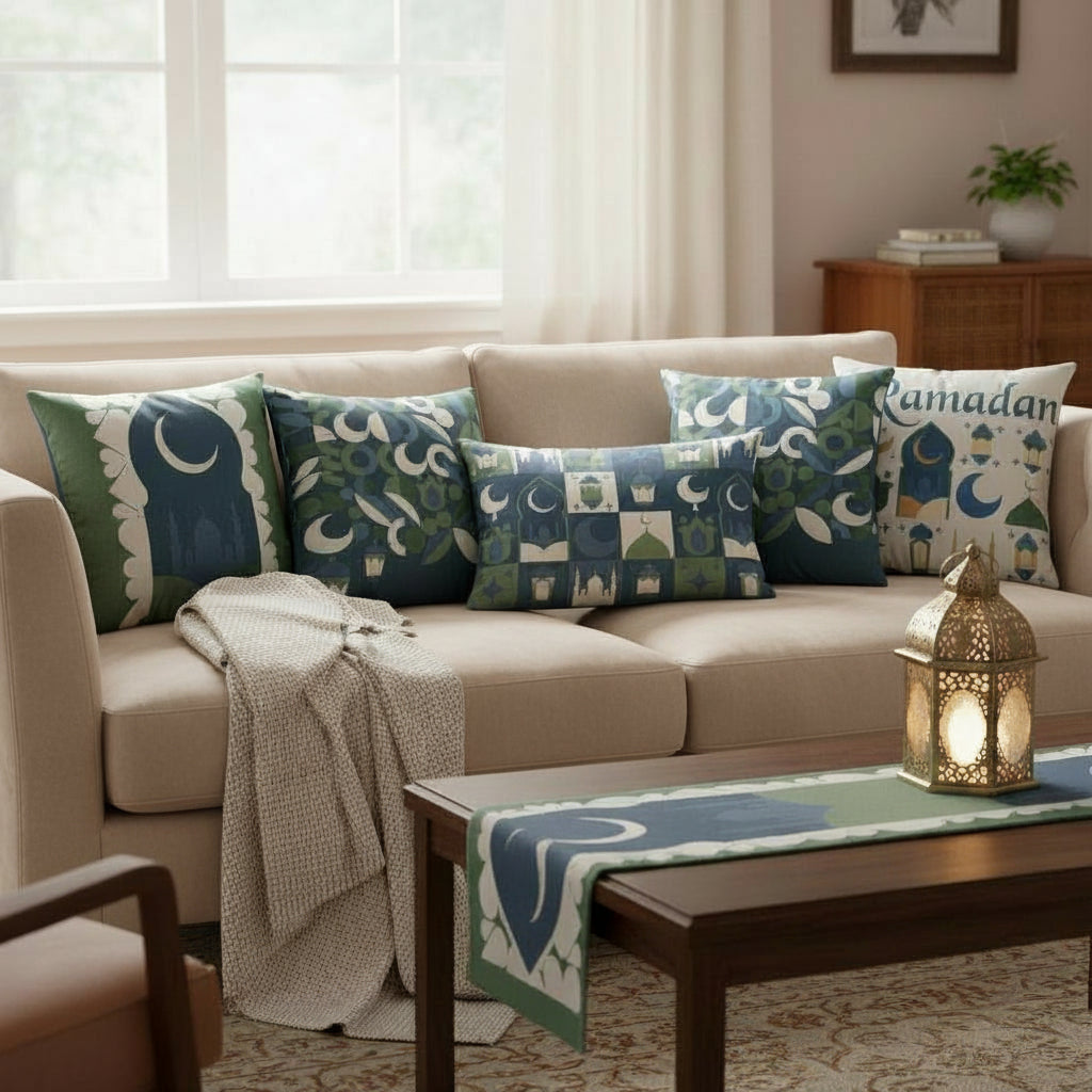 6-Piece Table Runner & Pillow Cover Bundle - Design 002