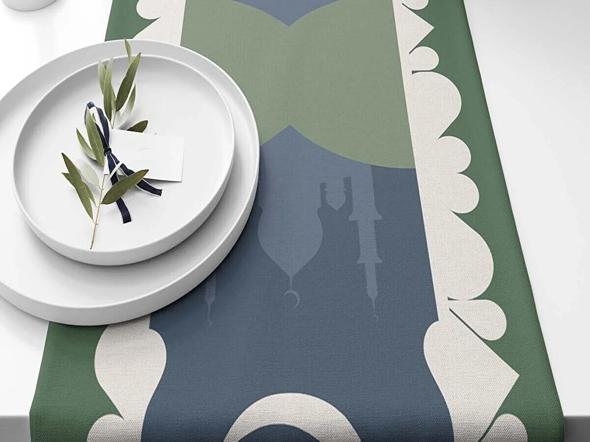 Ramadan & Eid Table Runner, Iftar Table Decor Gift - Design 002