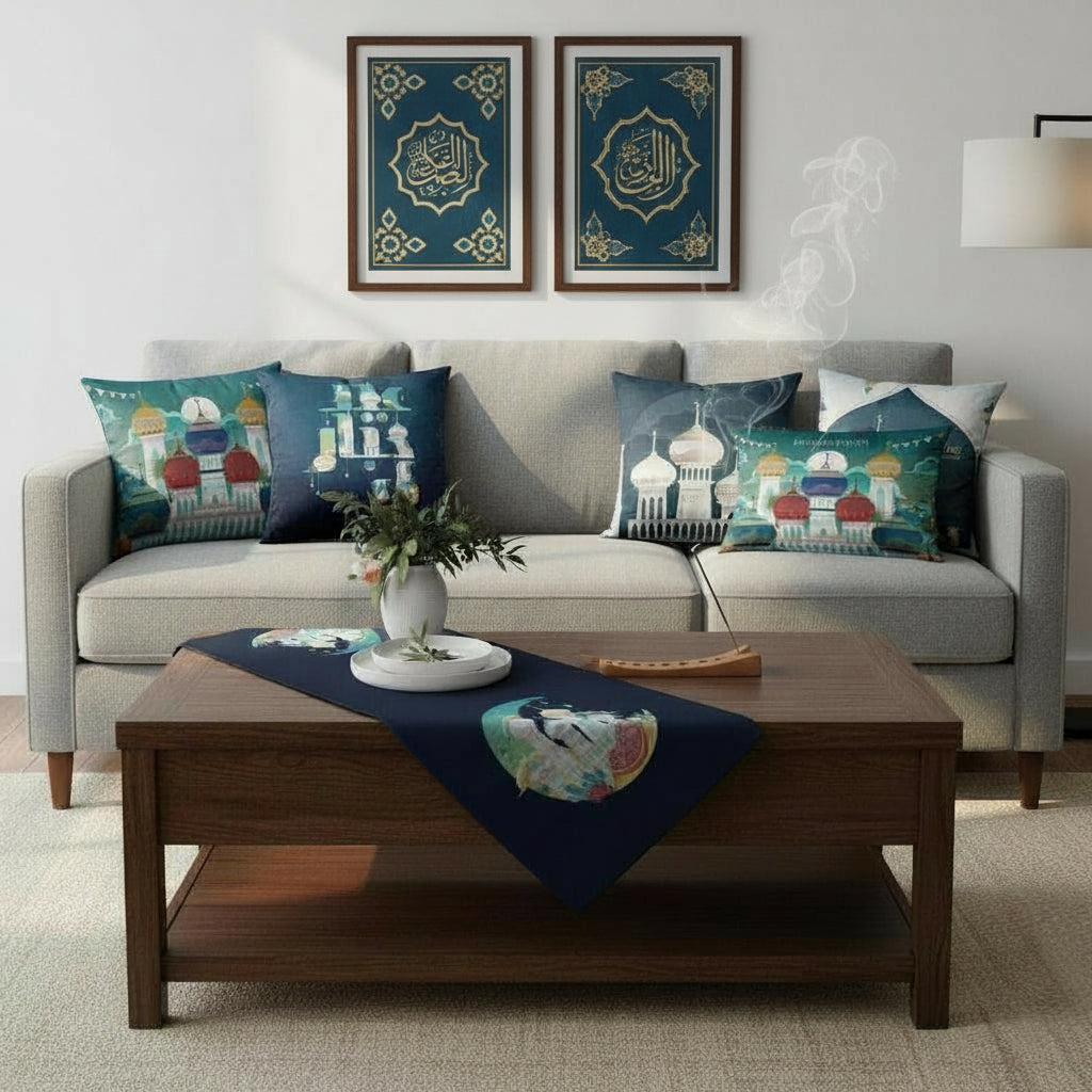 6-Piece Table Runner & Pillow Cover Bundle - Design 003