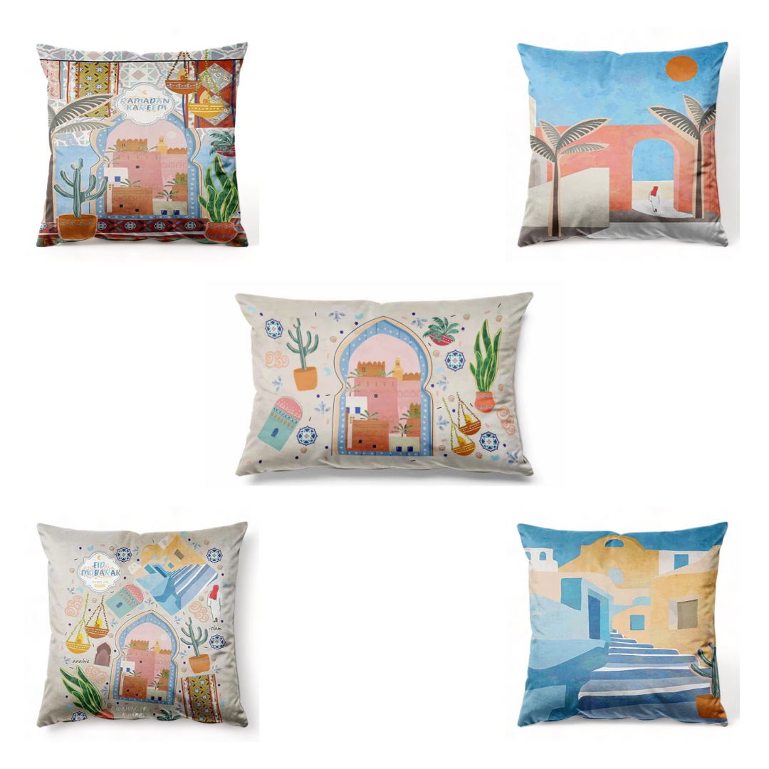 5-Piece Pillow Cover Bundle– Design 004