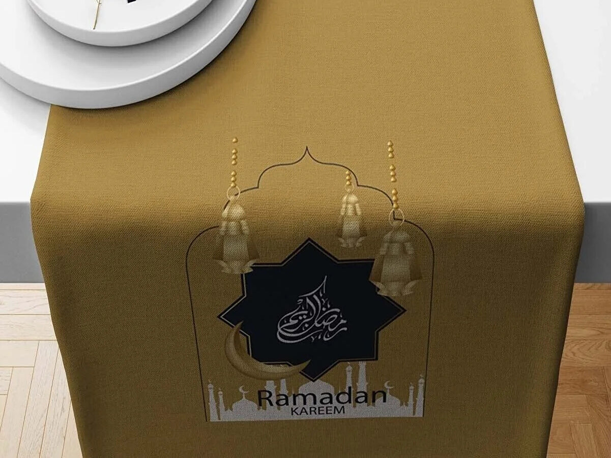 Ramadan & Eid Table Runner, Iftar Table Decor Gift - Design 005