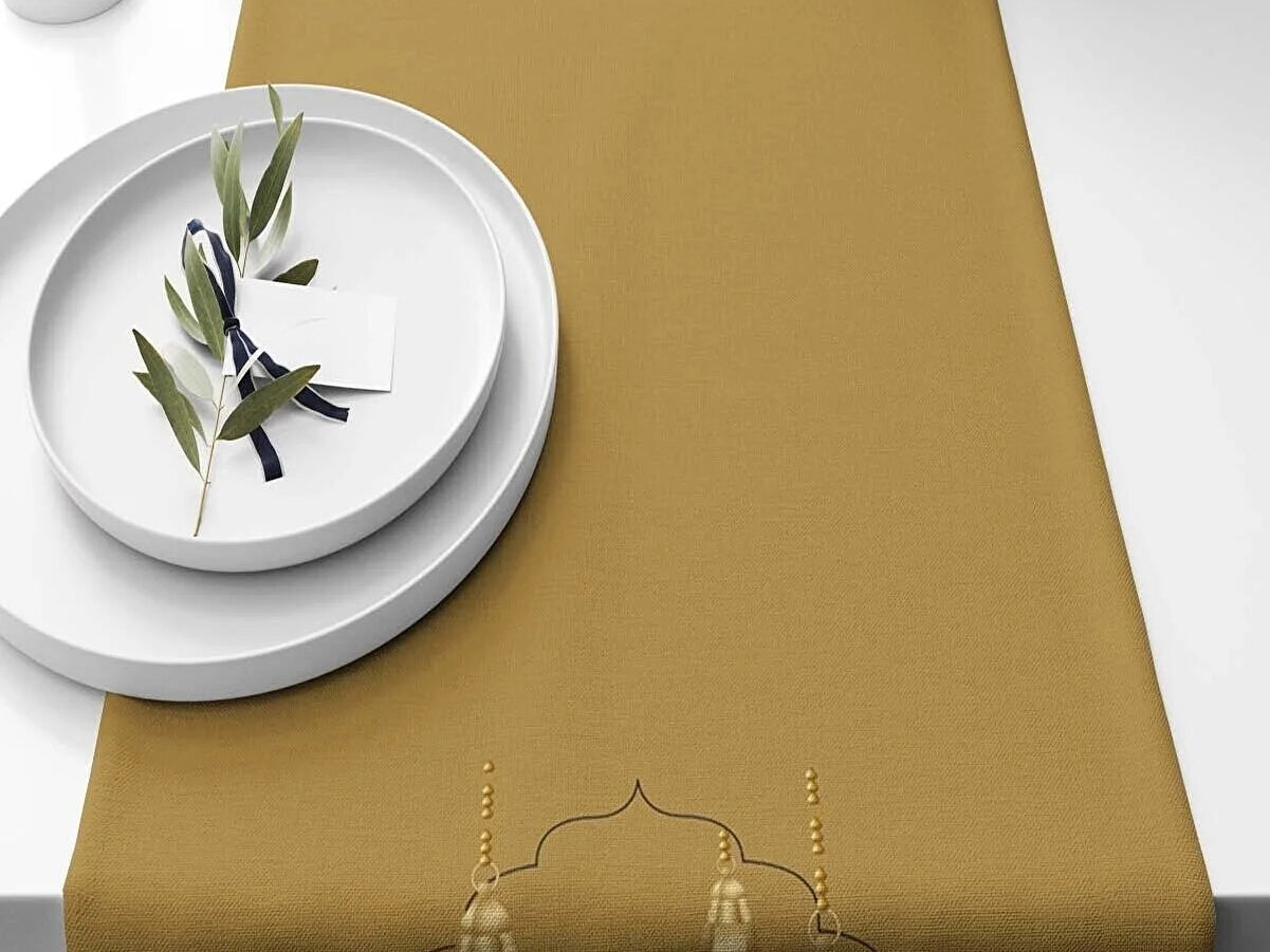 Ramadan & Eid Table Runner, Iftar Table Decor Gift - Design 005