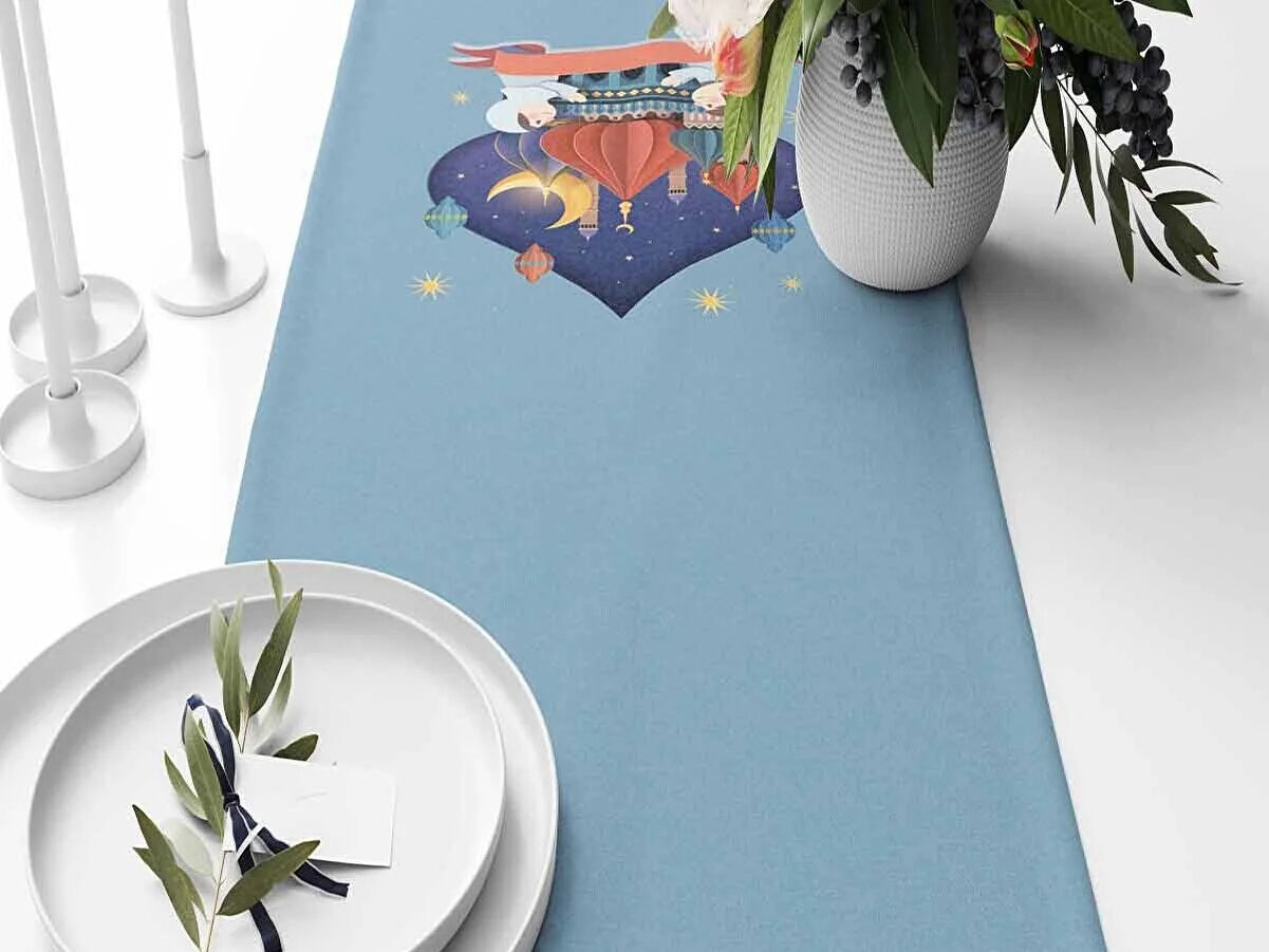 Ramadan & Eid Table Runner, Iftar Table Decor Gift - Design 006