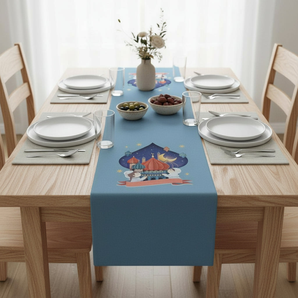 6-Piece Table Runner & Pillow Cover Bundle - Design 006