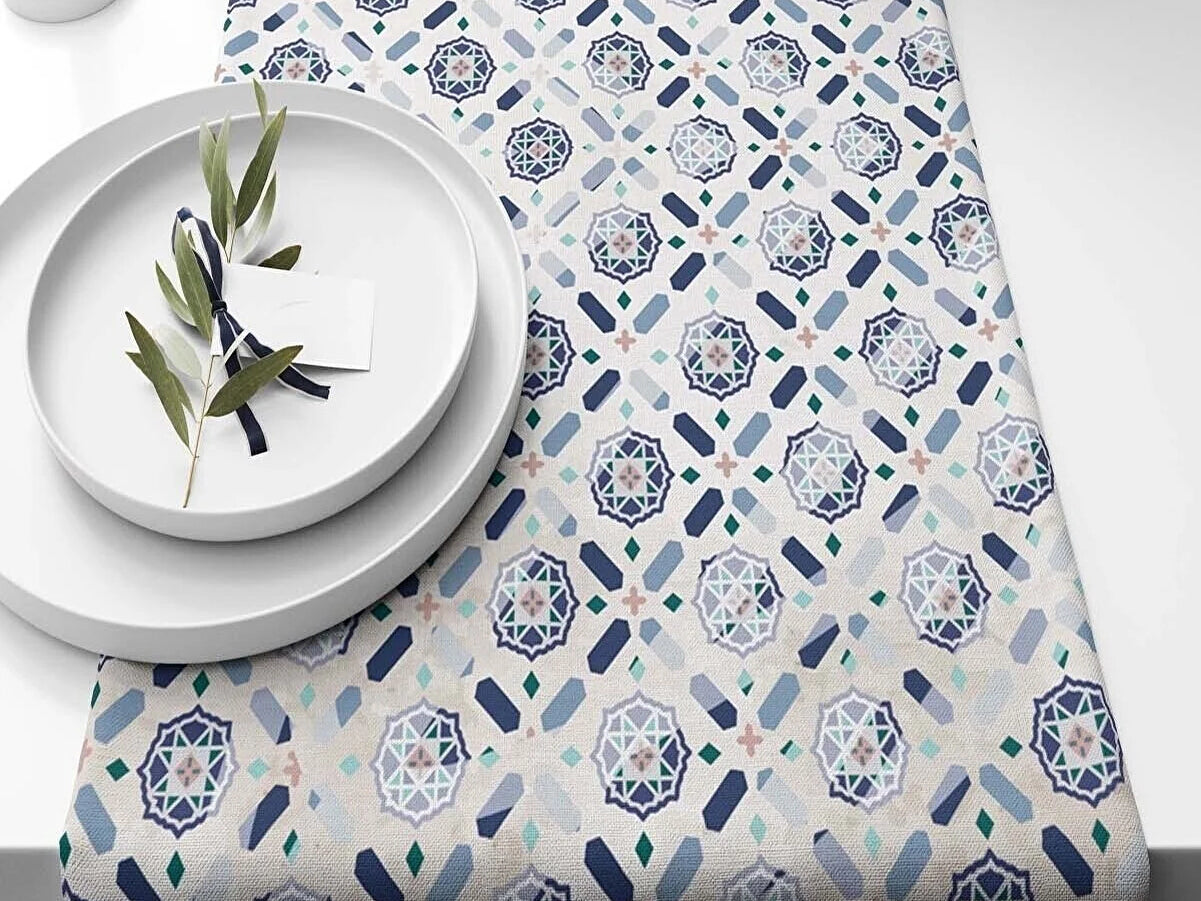 Ramadan & Eid Table Runner, Iftar Table Decor Gift - Design 007