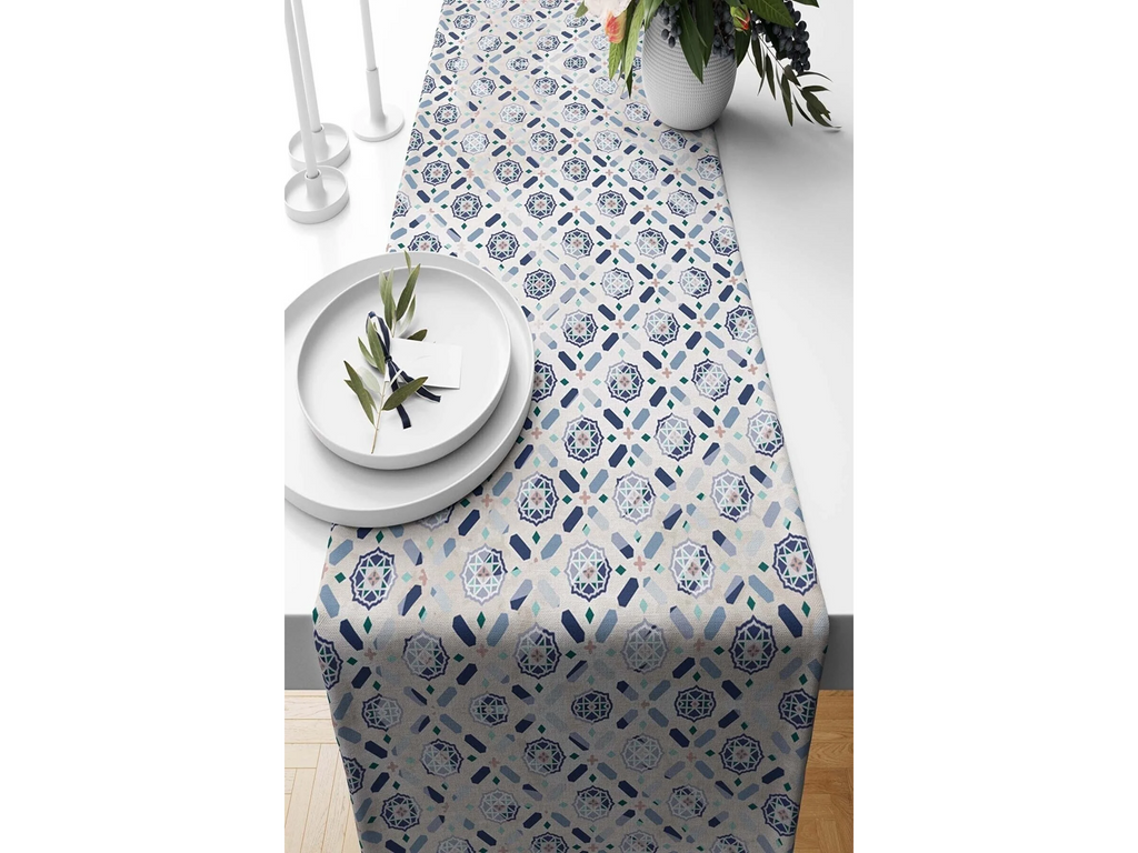 Ramadan & Eid Table Runner, Iftar Table Decor Gift - Design 007