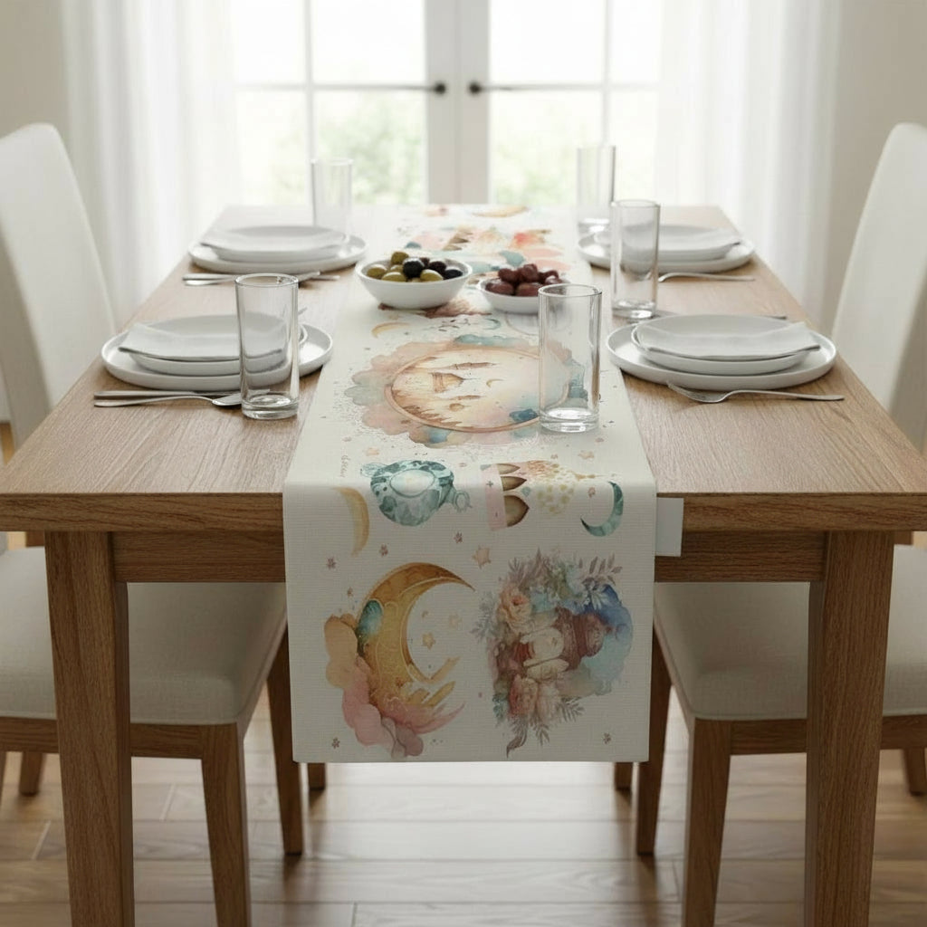 6-Piece Table Runner & Pillow Cover Bundle - Design 009