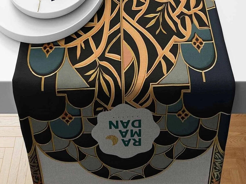 Ramadan & Eid Table Runner, Iftar Table Decor Gift - Design 010