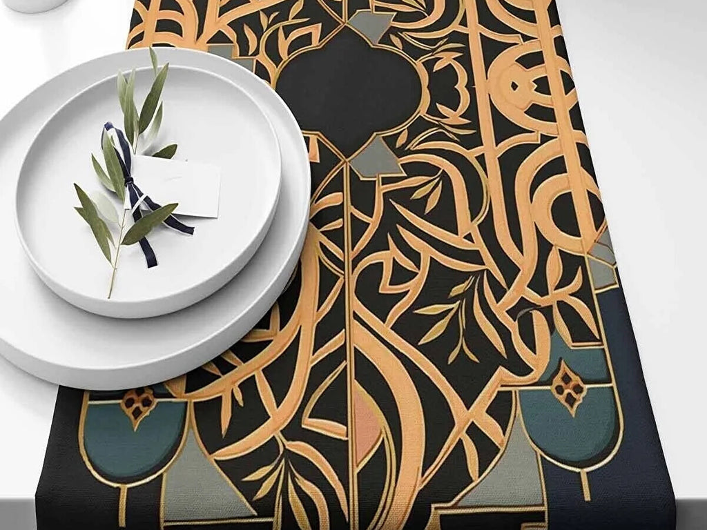 Ramadan & Eid Table Runner, Iftar Table Decor Gift - Design 010