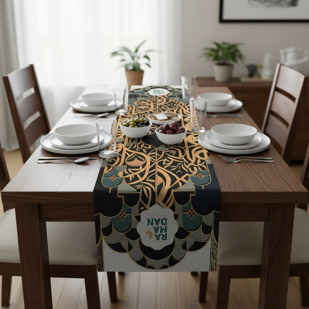 6-Piece Table Runner & Pillow Cover Bundle - Design 010