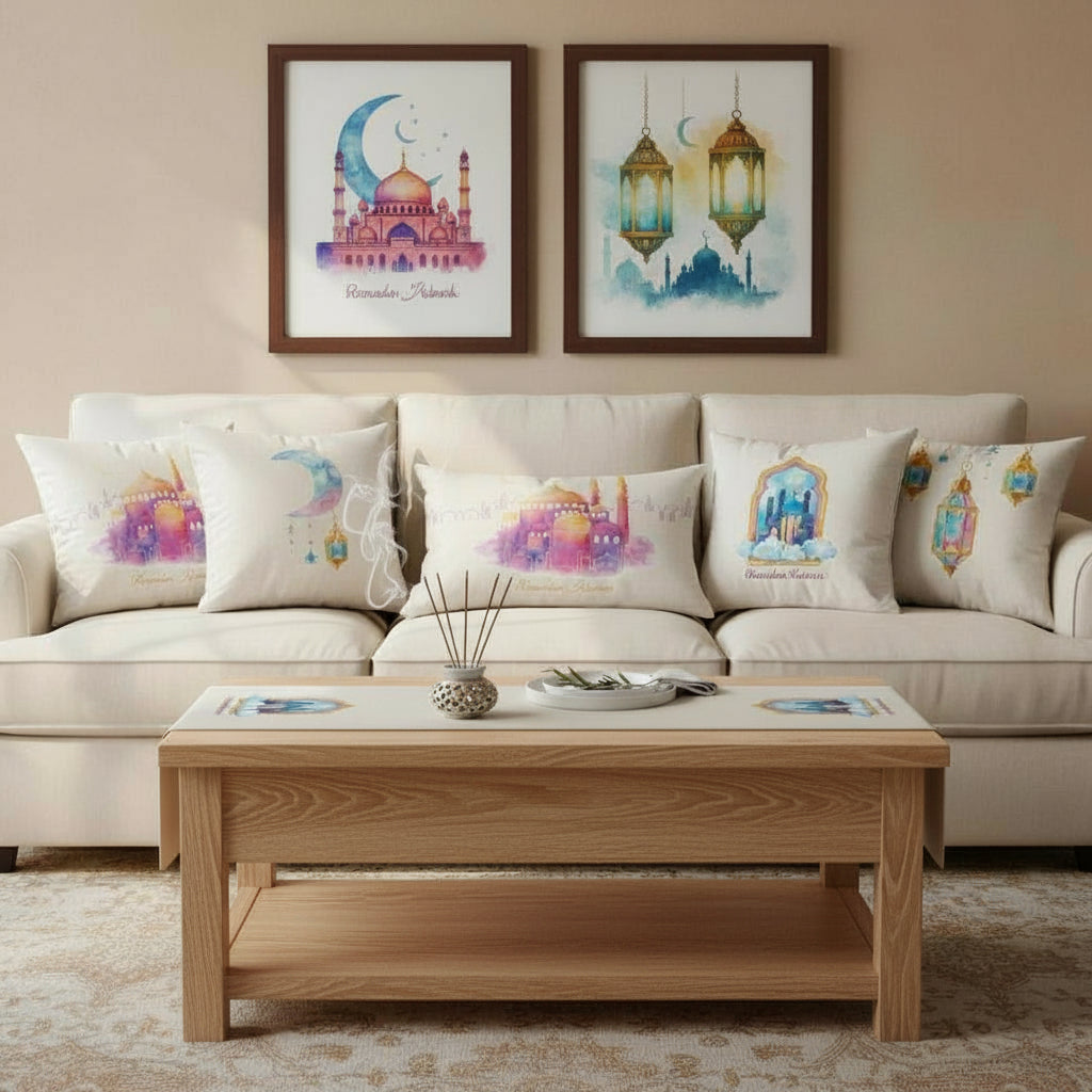 6-Piece Table Runner & Pillow Cover Bundle - Design 011