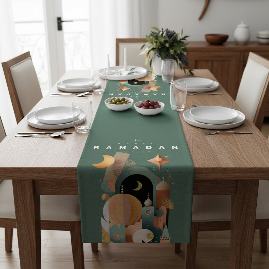 6-Piece Table Runner & Pillow Cover Bundle - Design 012