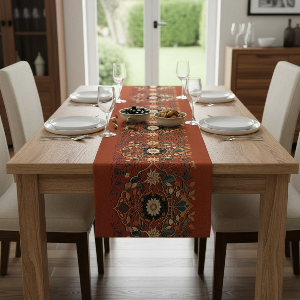 6-Piece Table Runner & Pillow Cover Bundle - Design 013