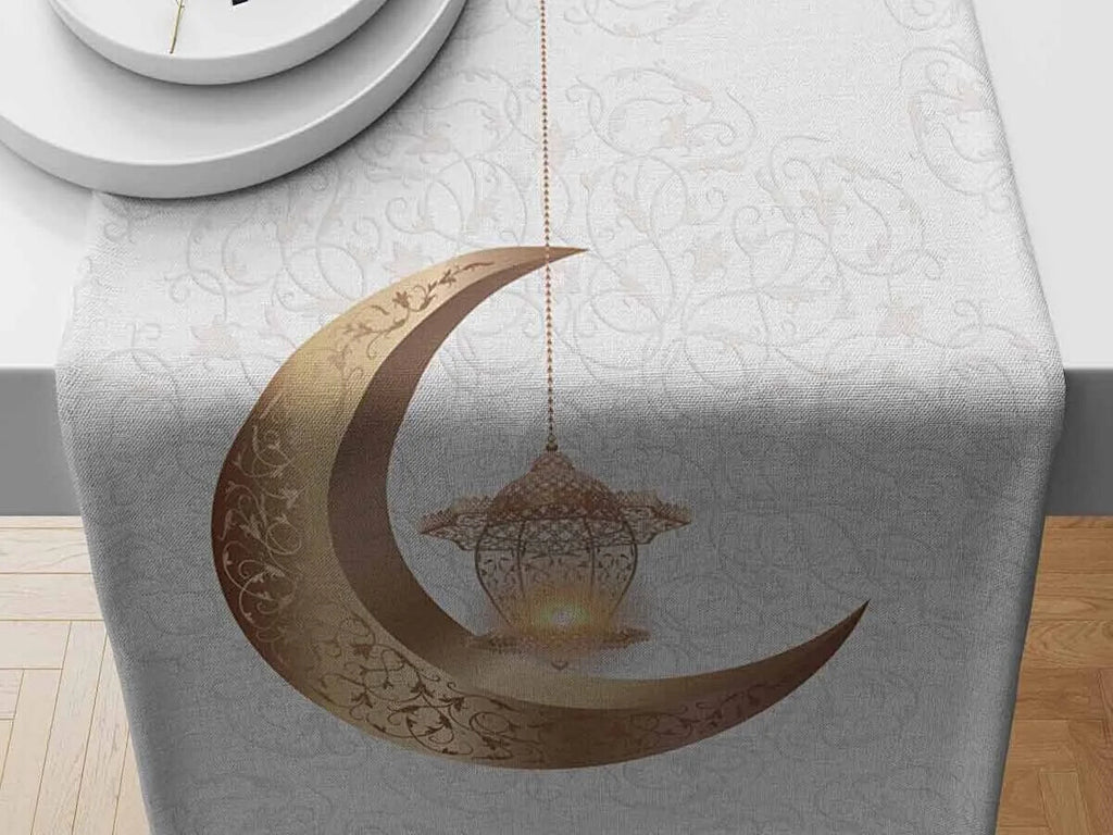 Ramadan & Eid Table Runner, Iftar Table Decor Gift - Design 014