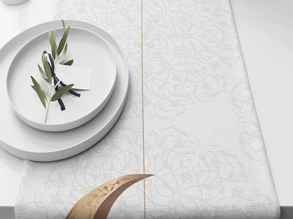 Ramadan & Eid Table Runner, Iftar Table Decor Gift - Design 014