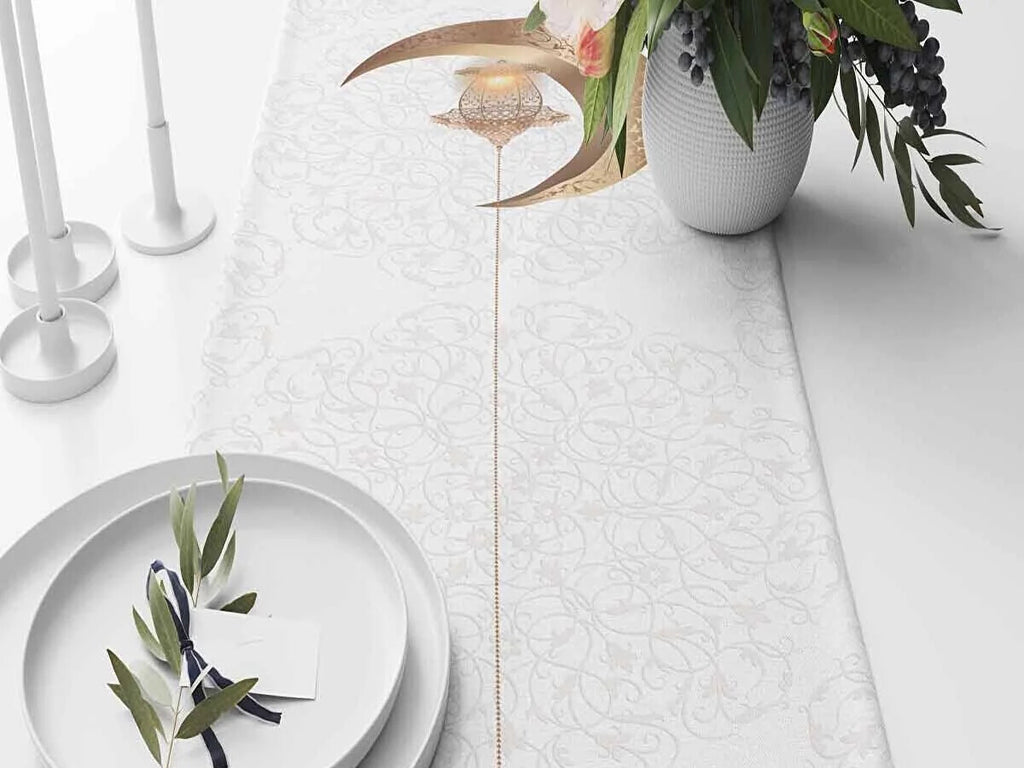 Ramadan & Eid Table Runner, Iftar Table Decor Gift - Design 014
