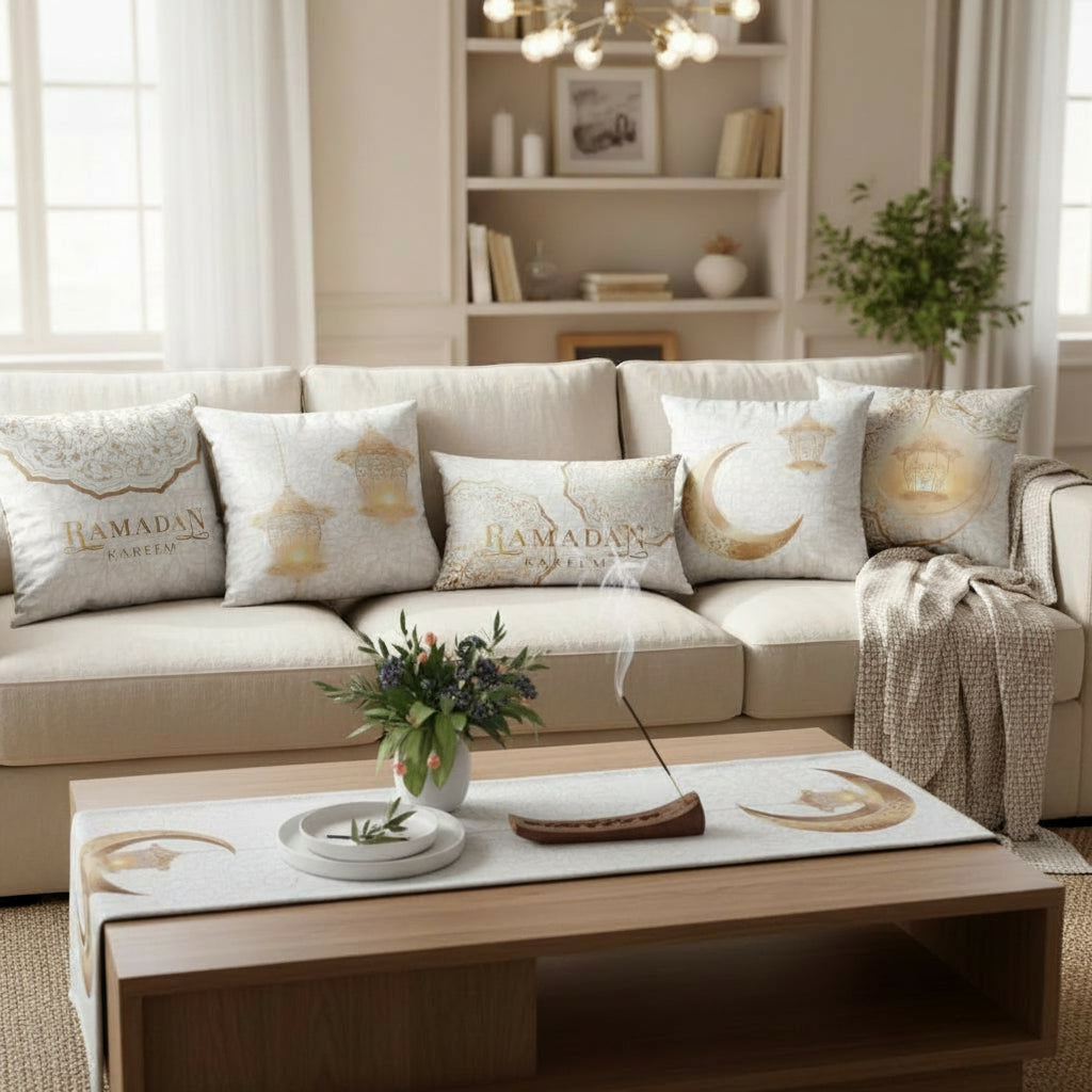 6-Piece Table Runner & Pillow Cover Bundle - Design 014