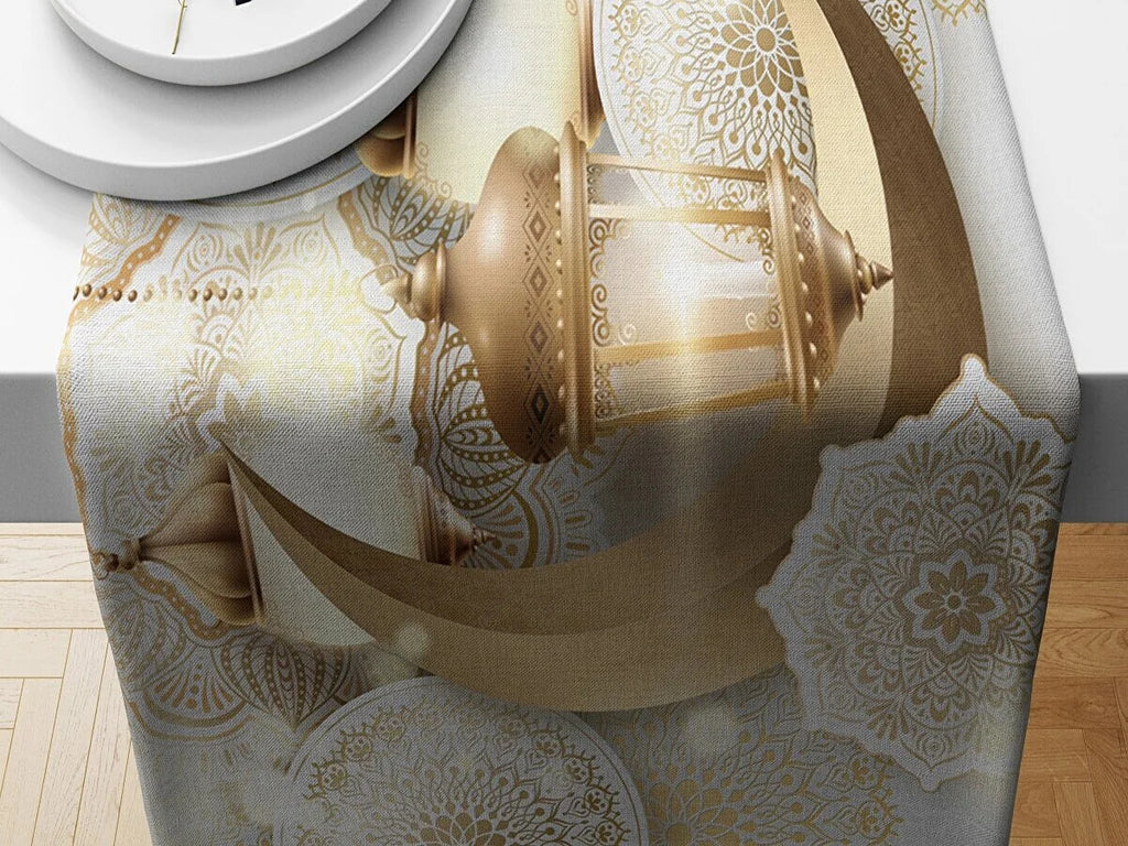Ramadan & Eid Table Runner, Iftar Table Decor Gift - Design 015