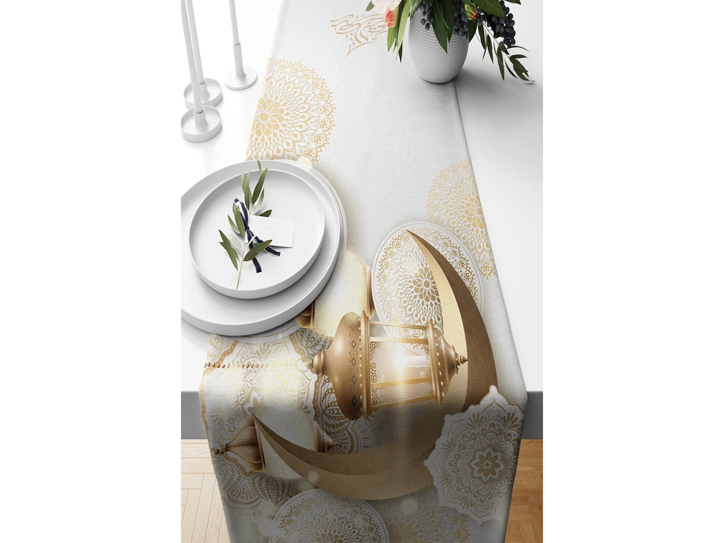 6-Piece Table Runner & Pillow Cover Bundle - Design 015