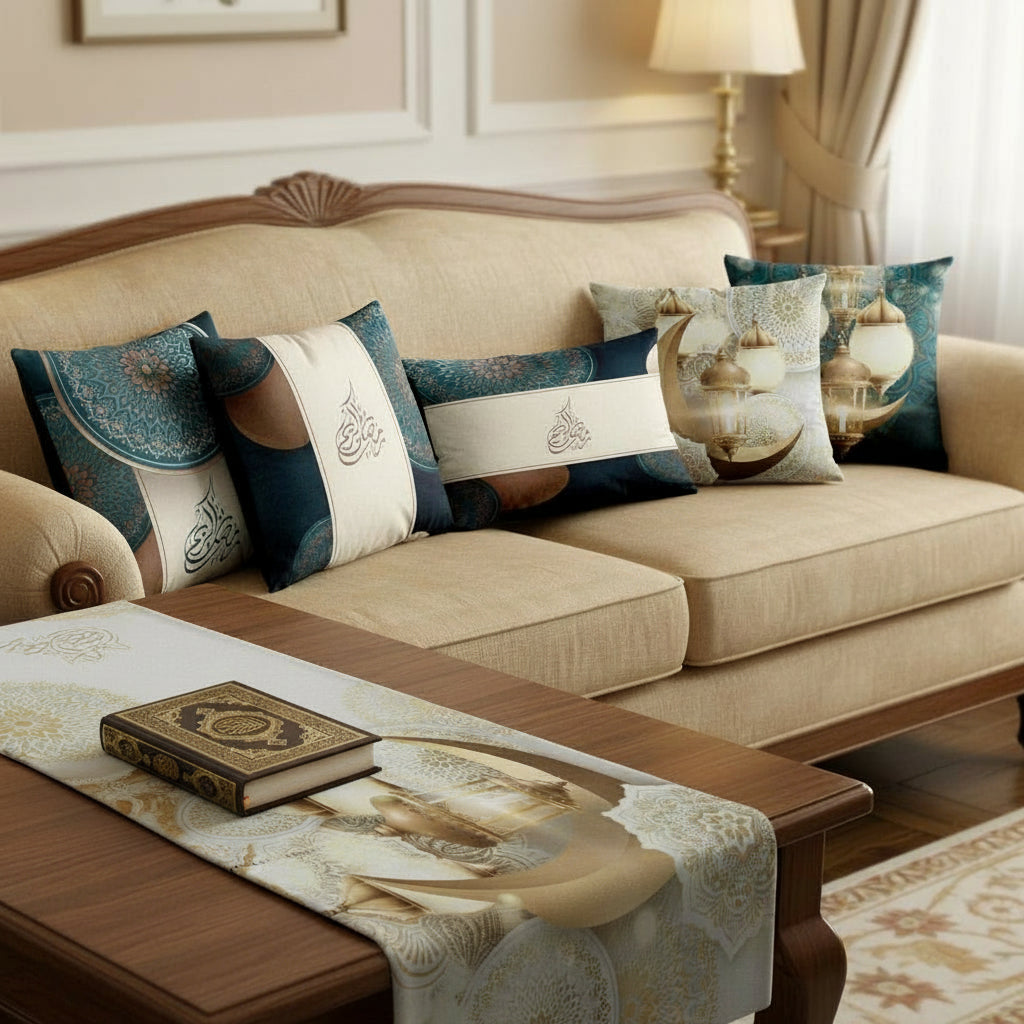 6-Piece Table Runner & Pillow Cover Bundle - Design 015