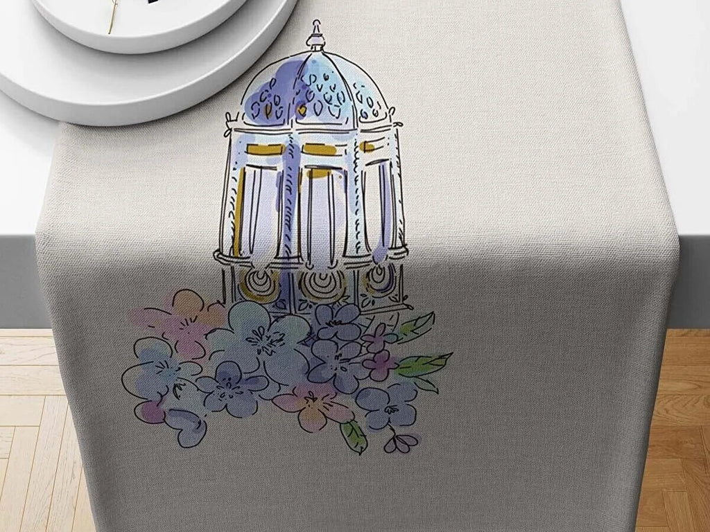 Ramadan & Eid Table Runner, Iftar Table Decor Gift - Design 016