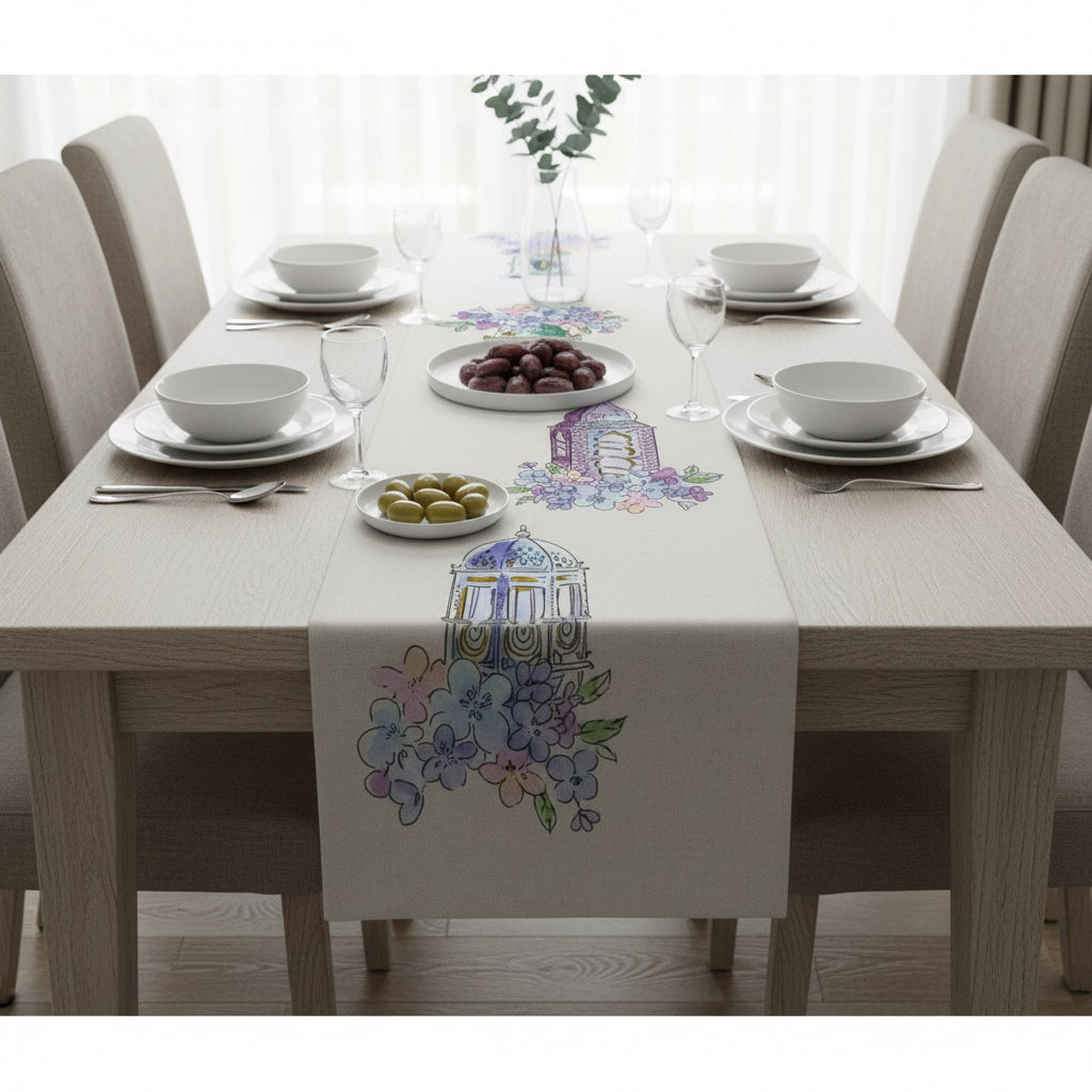 6-Piece Table Runner & Pillow Cover Bundle - Design 016