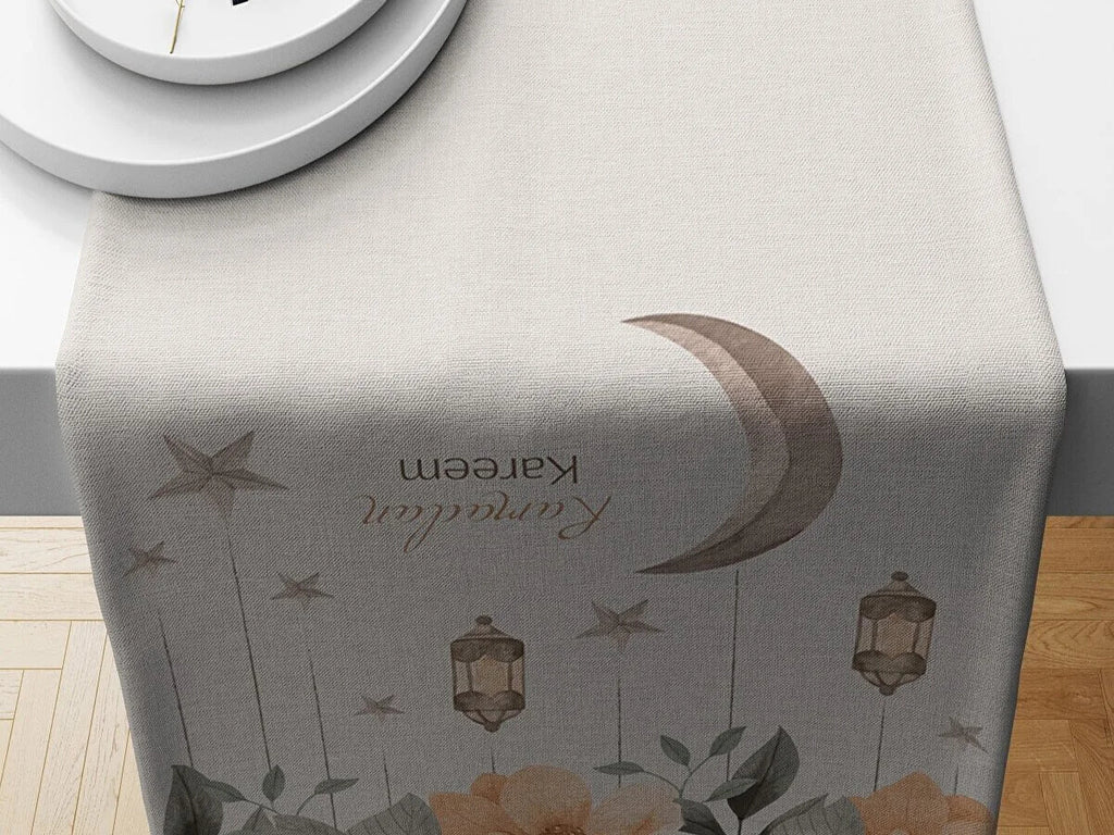 Ramadan & Eid Table Runner, Iftar Table Decor Gift - Design 017