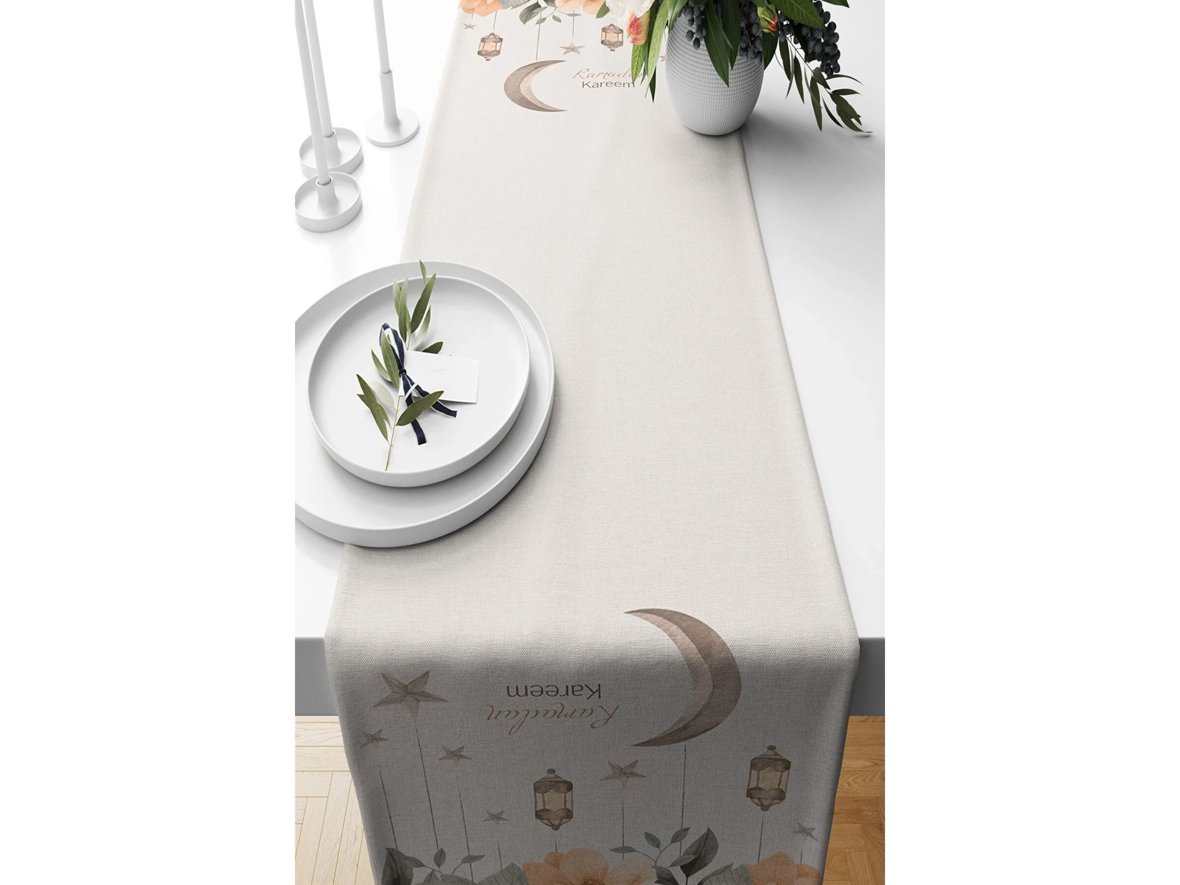 6-Piece Table Runner & Pillow Cover Bundle - Design 017