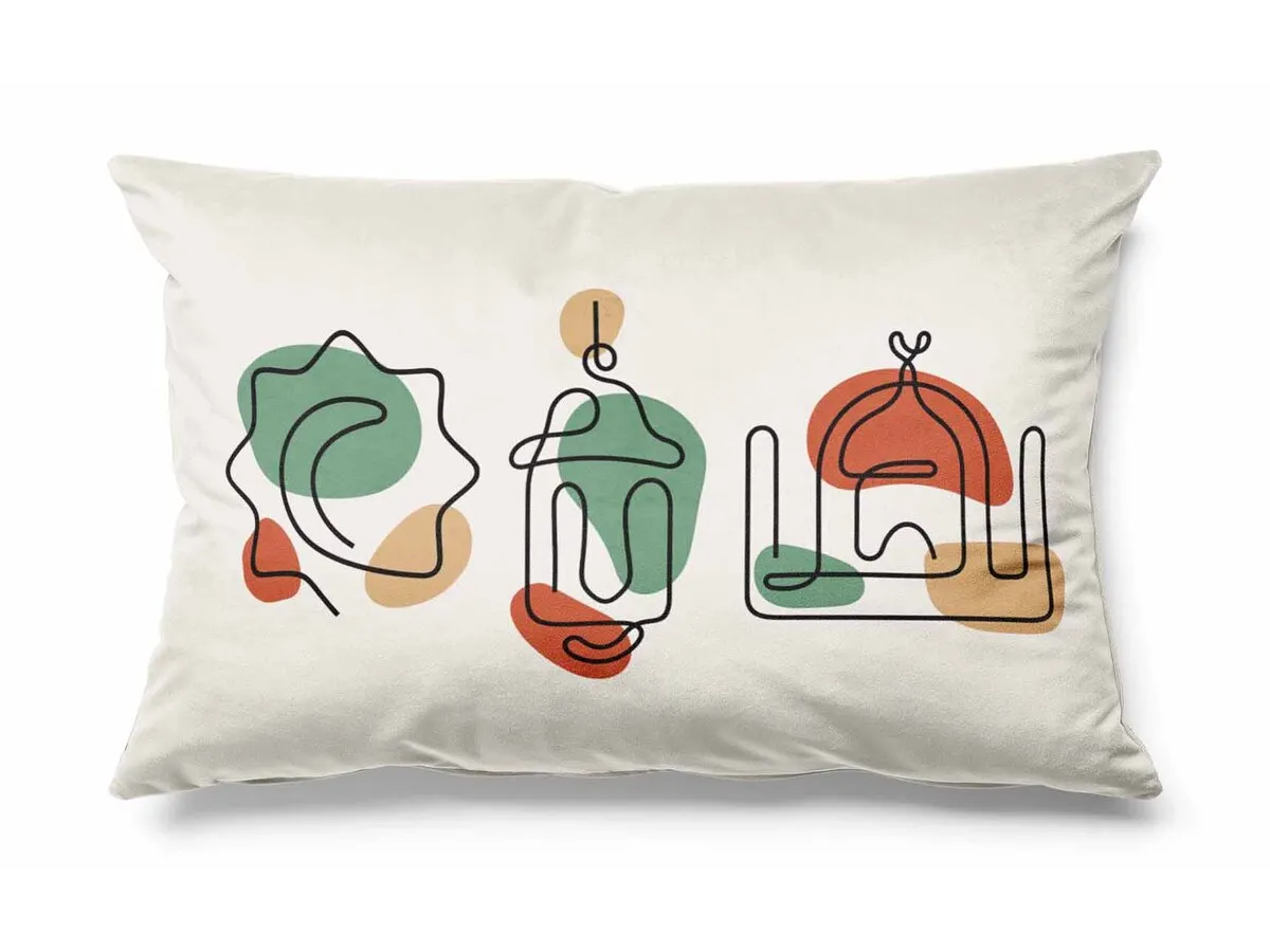 Lumbar Pillow Cover, Double-Sided Print - Design 018