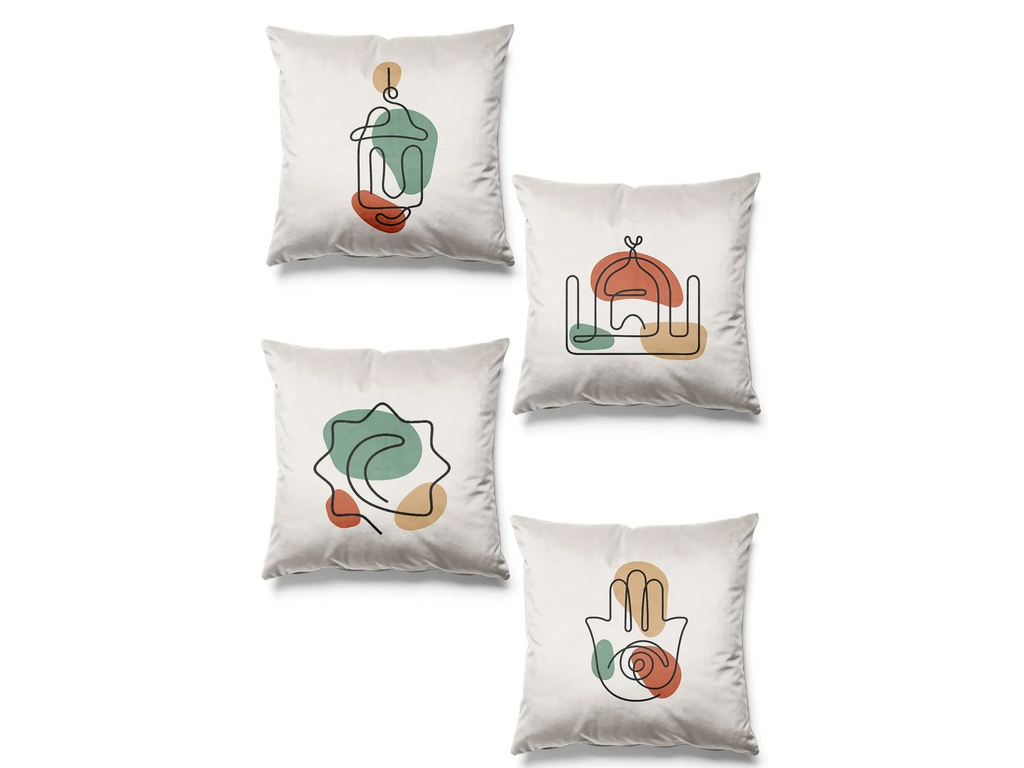 4-Piece Pillow Cover Set – Design 018