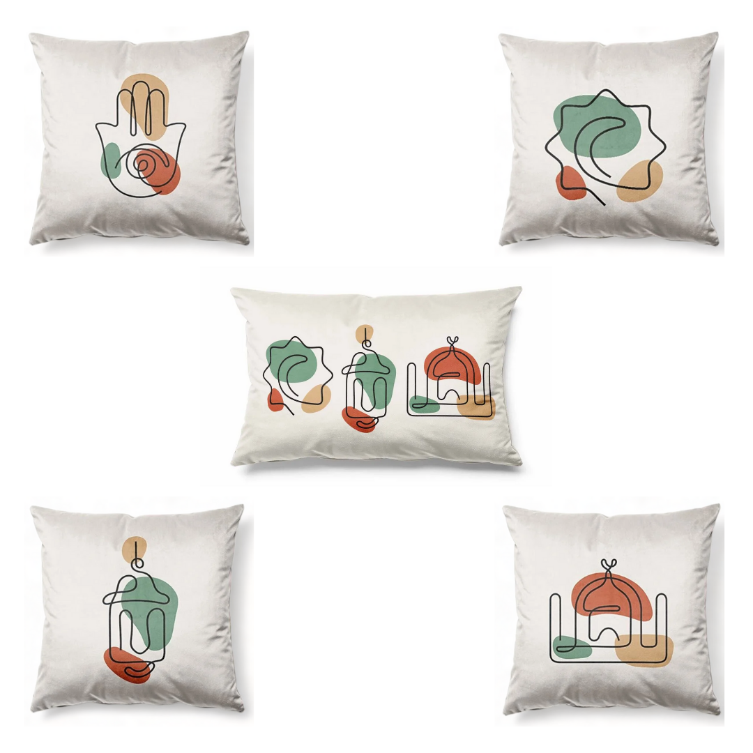 5-Piece Pillow Cover Bundle– Design 018