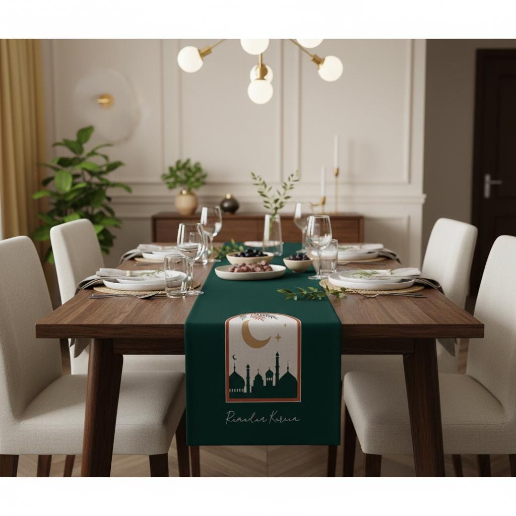 6-Piece Table Runner & Pillow Cover Bundle - Design 001