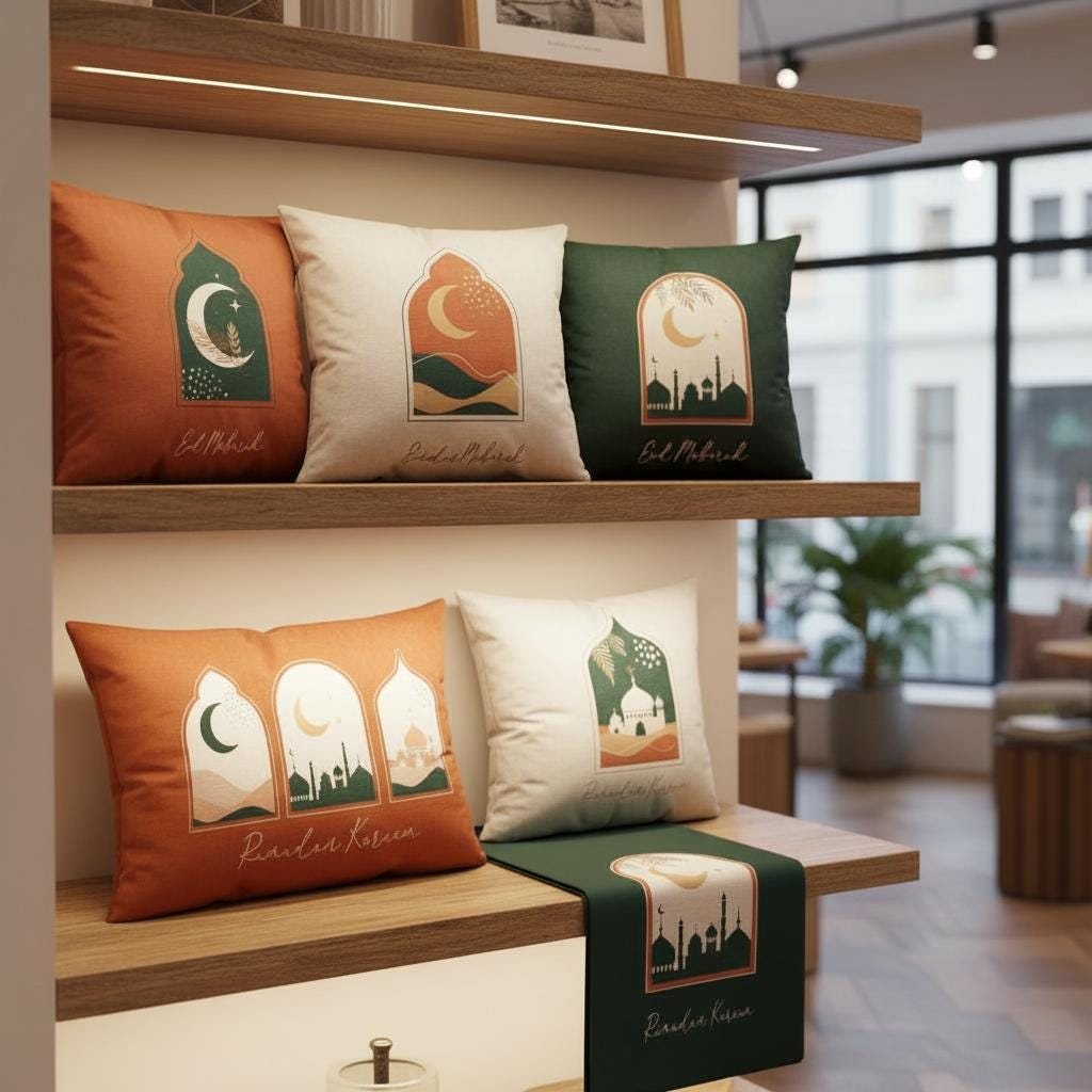 6-Piece Table Runner & Pillow Cover Bundle - Design 001